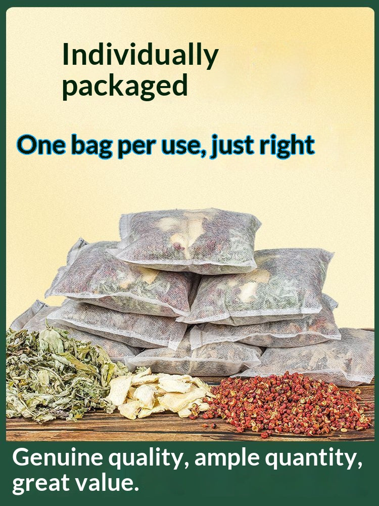 Ginger Mugwort & Sichuan Pepper Herbal Foot Soak Bags – Traditional Chinese Warming Foot Bath for Relaxation & Sleep | Oriental Home Spa Wellness