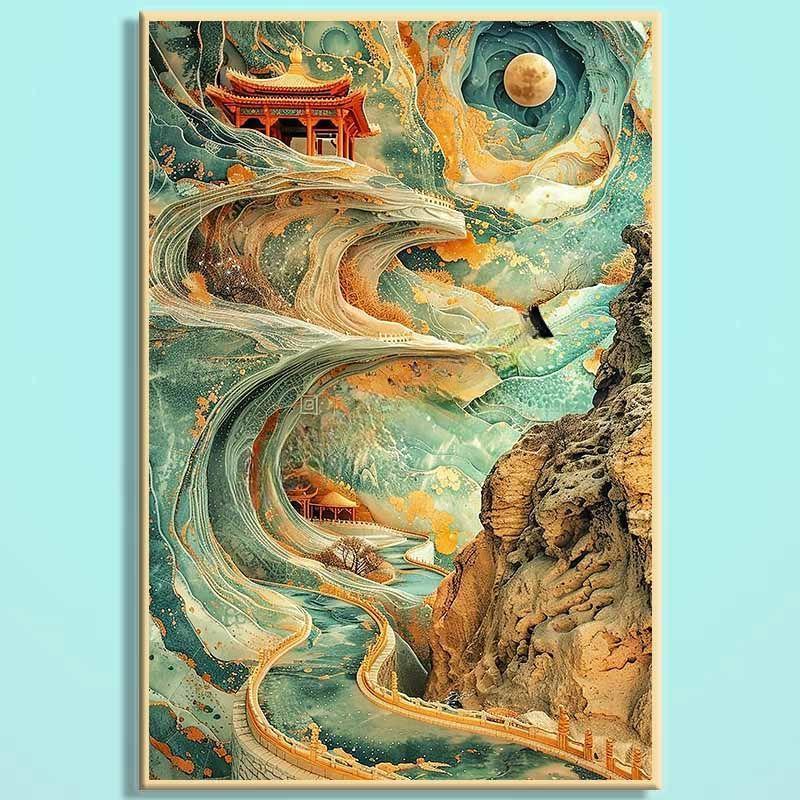 Dream Of Dunhuang Wooden Jigsaw Puzzle – Chinese Fantasy Art Puzzle, Silk Road Inspired Wooden Puzzle, Oriental Wall Decor For Adults