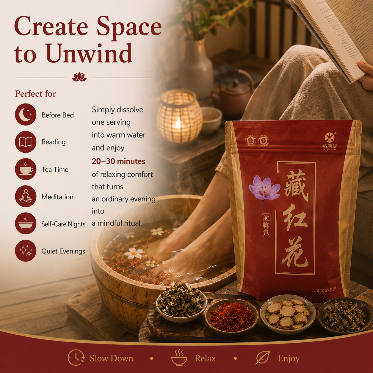 Safflower Herbal Foot Soak Powder