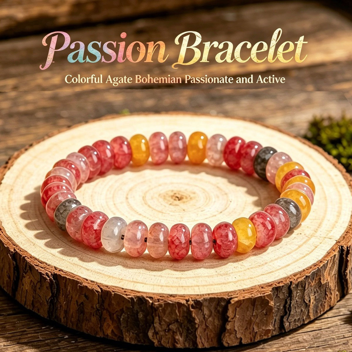 Passion & Vitality Crystal Bracelet™ | Colorful Agate Energy Bracelet