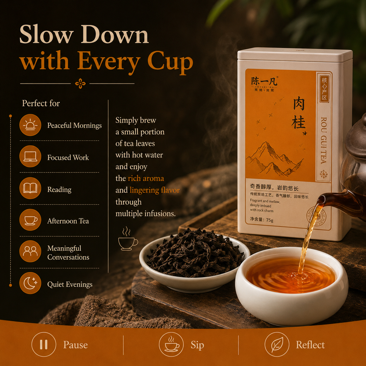 Premium Rou Gui Rock Oolong Tea