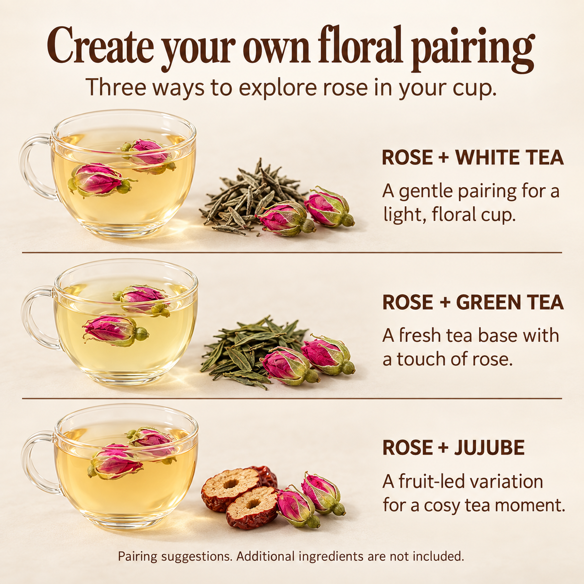 Mei Gui Hua Cha Whole Rose Bud Botanical Tea