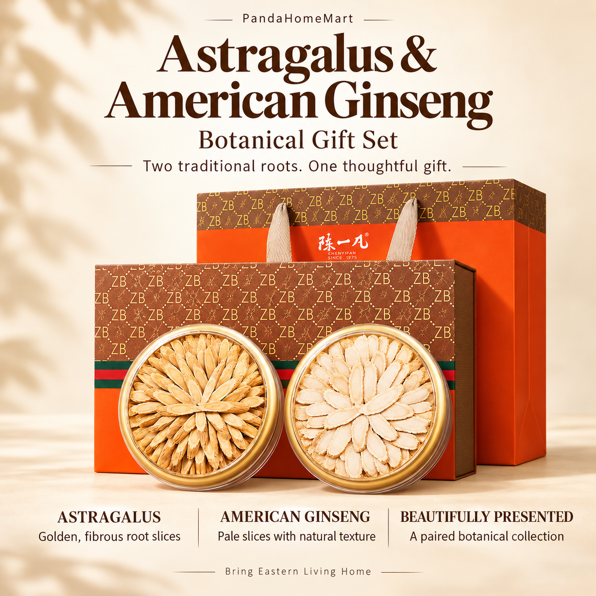 Premium American Ginseng &amp; Astragalus Gift Set™ — 100 g