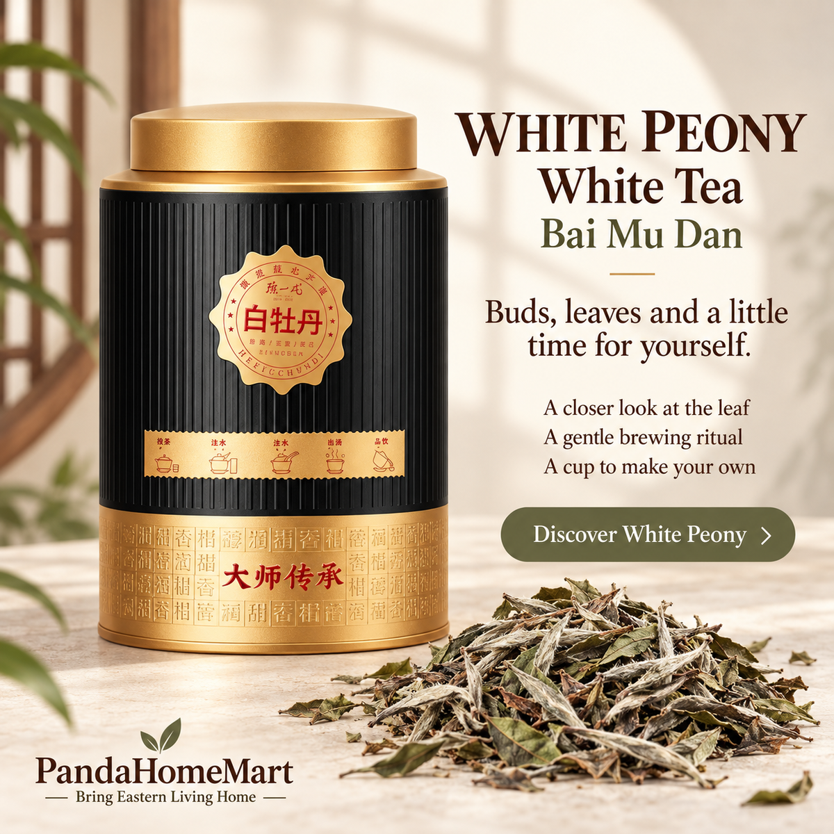 Premium Bai Mu Dan White Peony White Tea – Te Ji 100 g