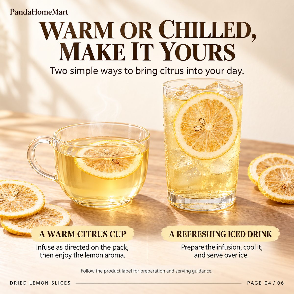 Freeze Dried Lemon Slices Botanical Pantry Ingredient