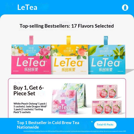 Oriental Wellness Tea Gift Set – LeTea Premium Cold Brew Tea for Energy, Relaxation & Happiness
