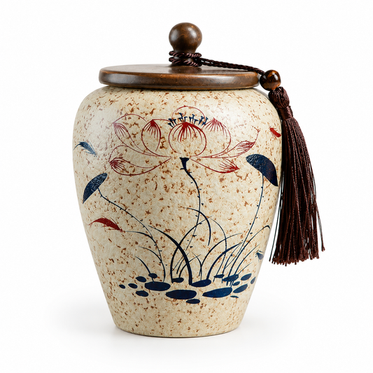 Lotus Heritage Ceramic Tea Canister™