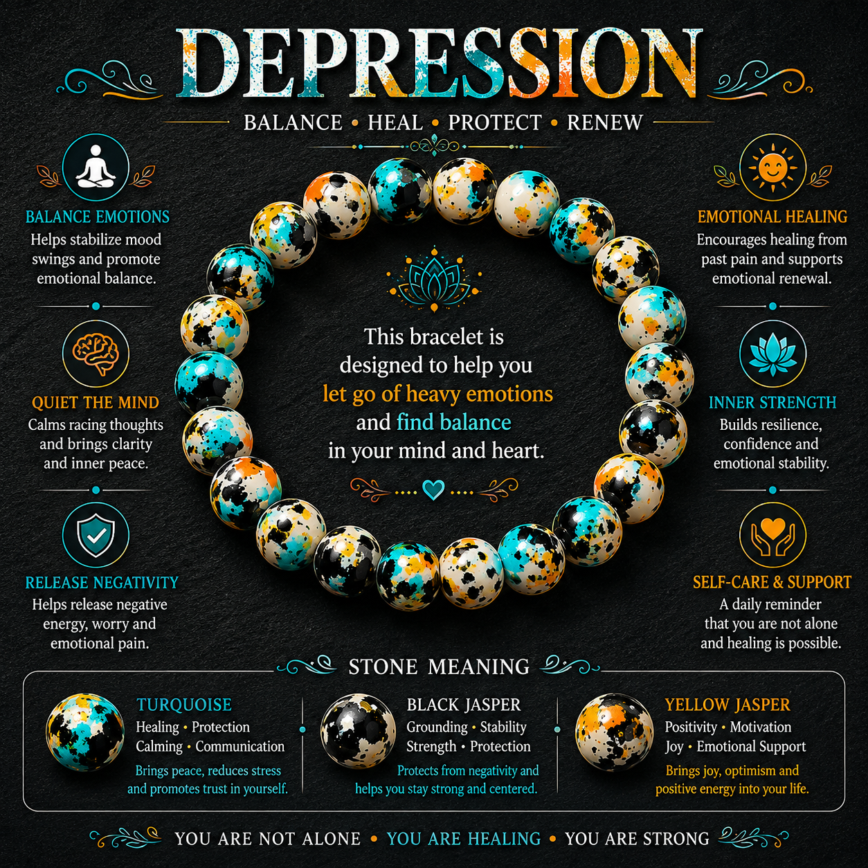 Inner Harmony Balance Bracelet™ | Mindfulness & Wellness Crystal Bracelet