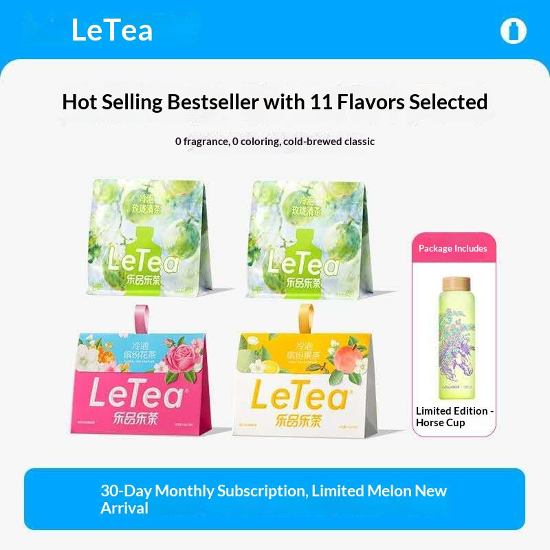 Healthy Cold Brew Tea Variety Pack – LeTea Sugar-Free Fruit & Floral Wellness Tea Set