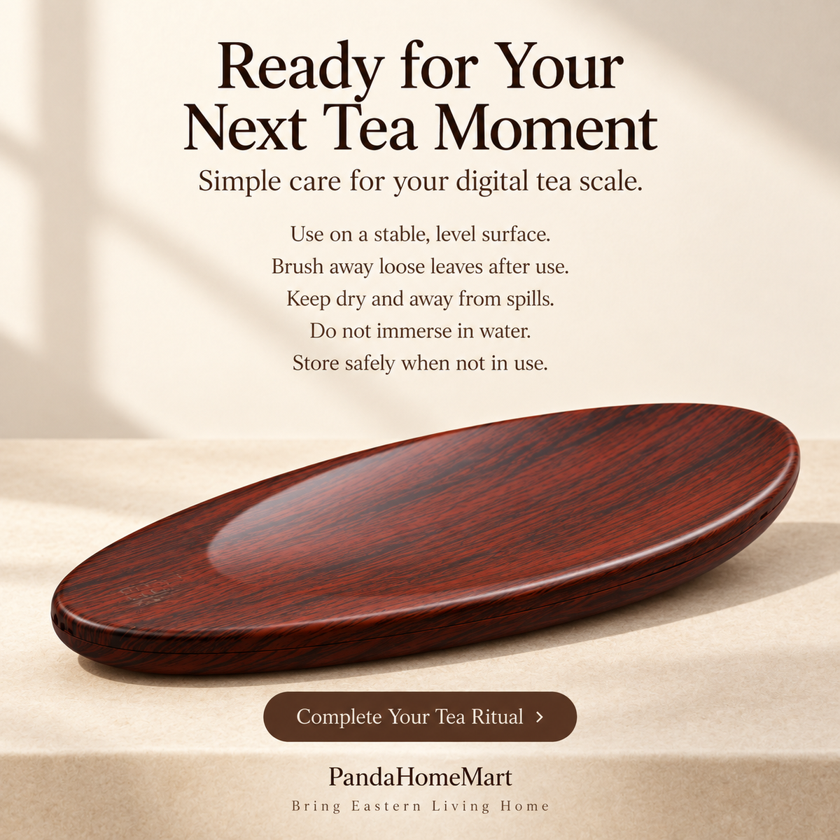 PandaHomeMart Wood Grain Digital Tea Scale for Tea Preparation