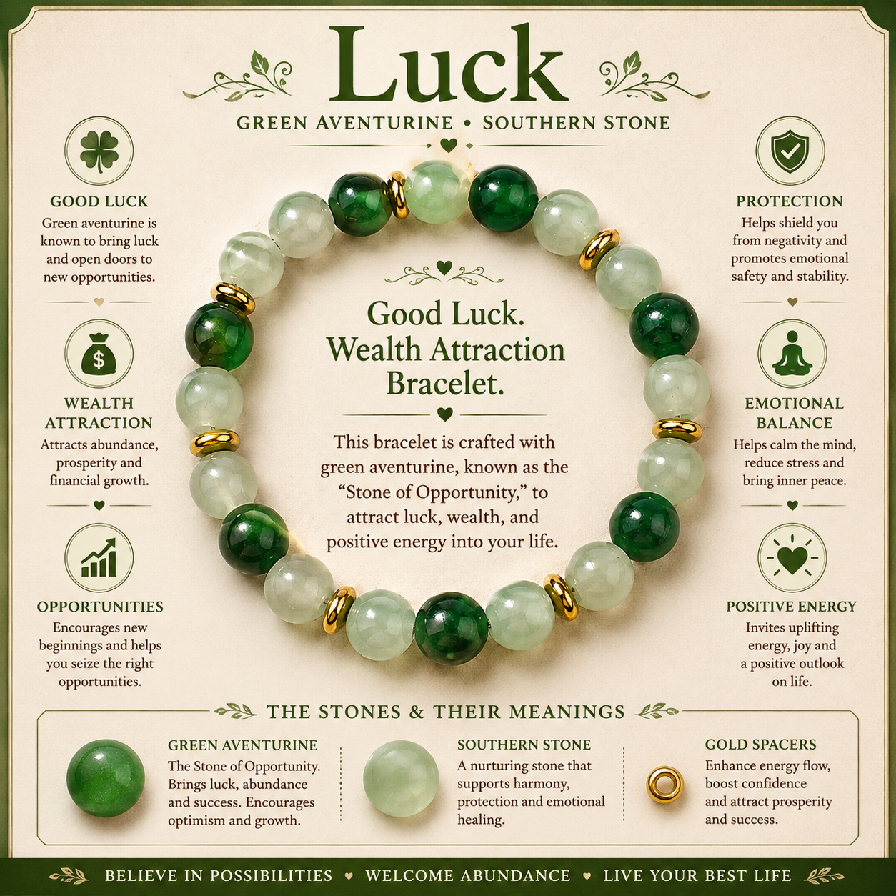 Lucky Harmony Bracelet™ | Good Fortune & Positive Energy Bracelet