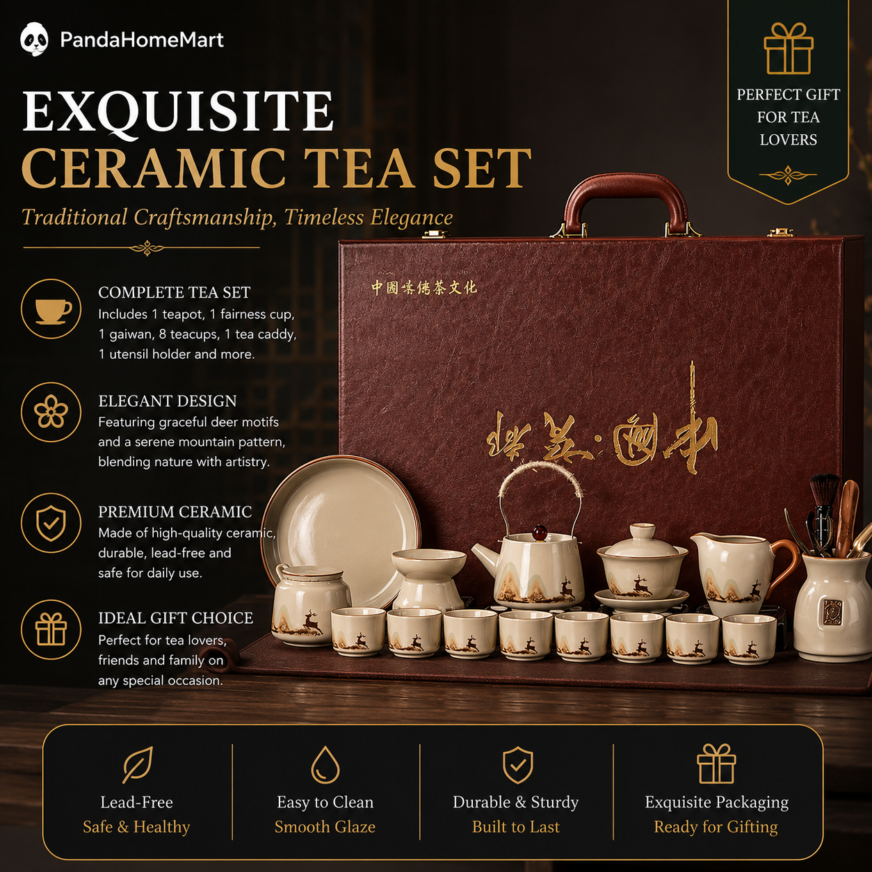 Deer Valley Harmony Gongfu Tea Ceremony Gift Set | Luxury Chinese Tea Set
