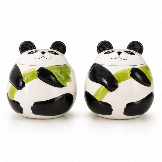 Panda Embrace Ceramic Tea Canister™