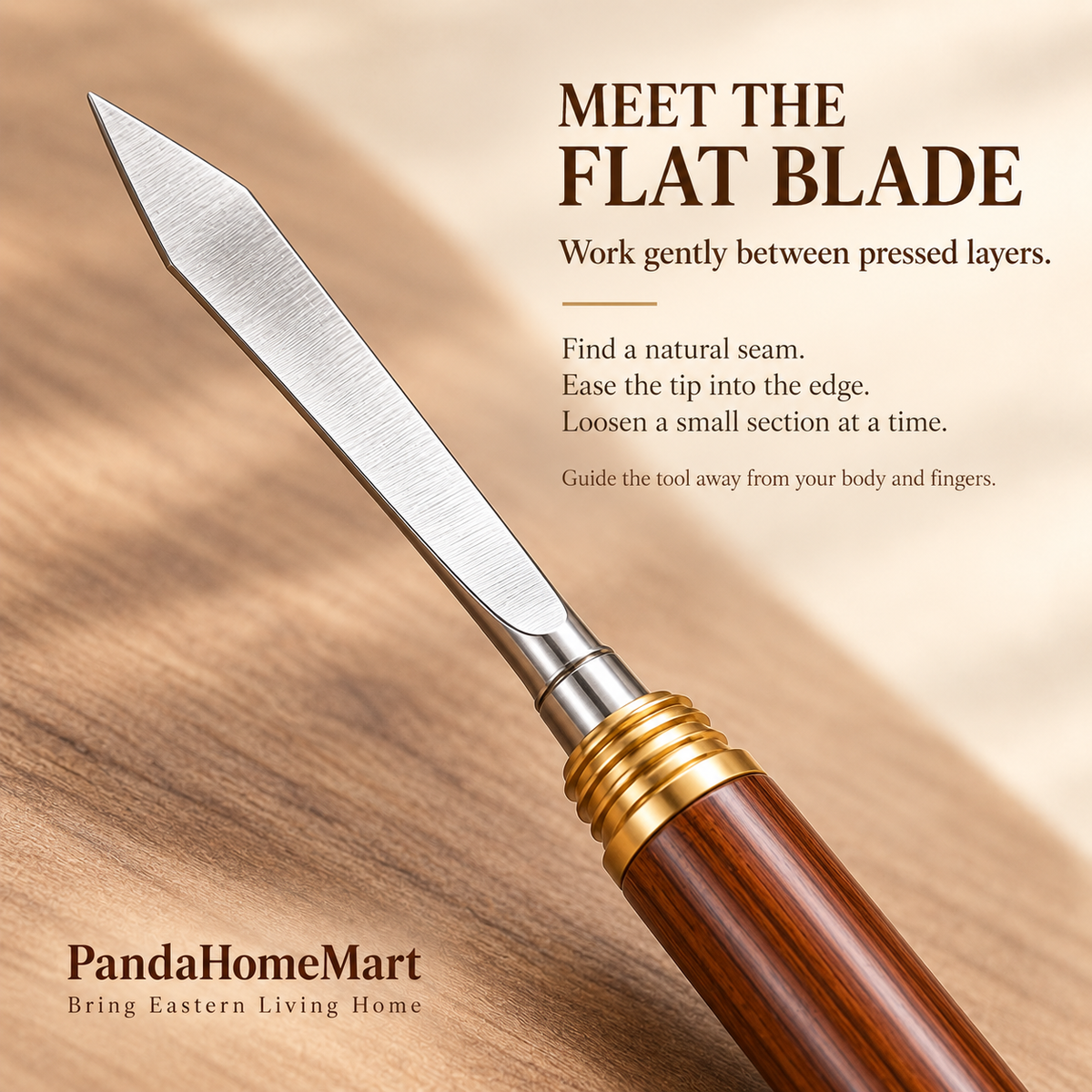 Rosewood Double-Ended Pu-erh Tea Knife 17cm