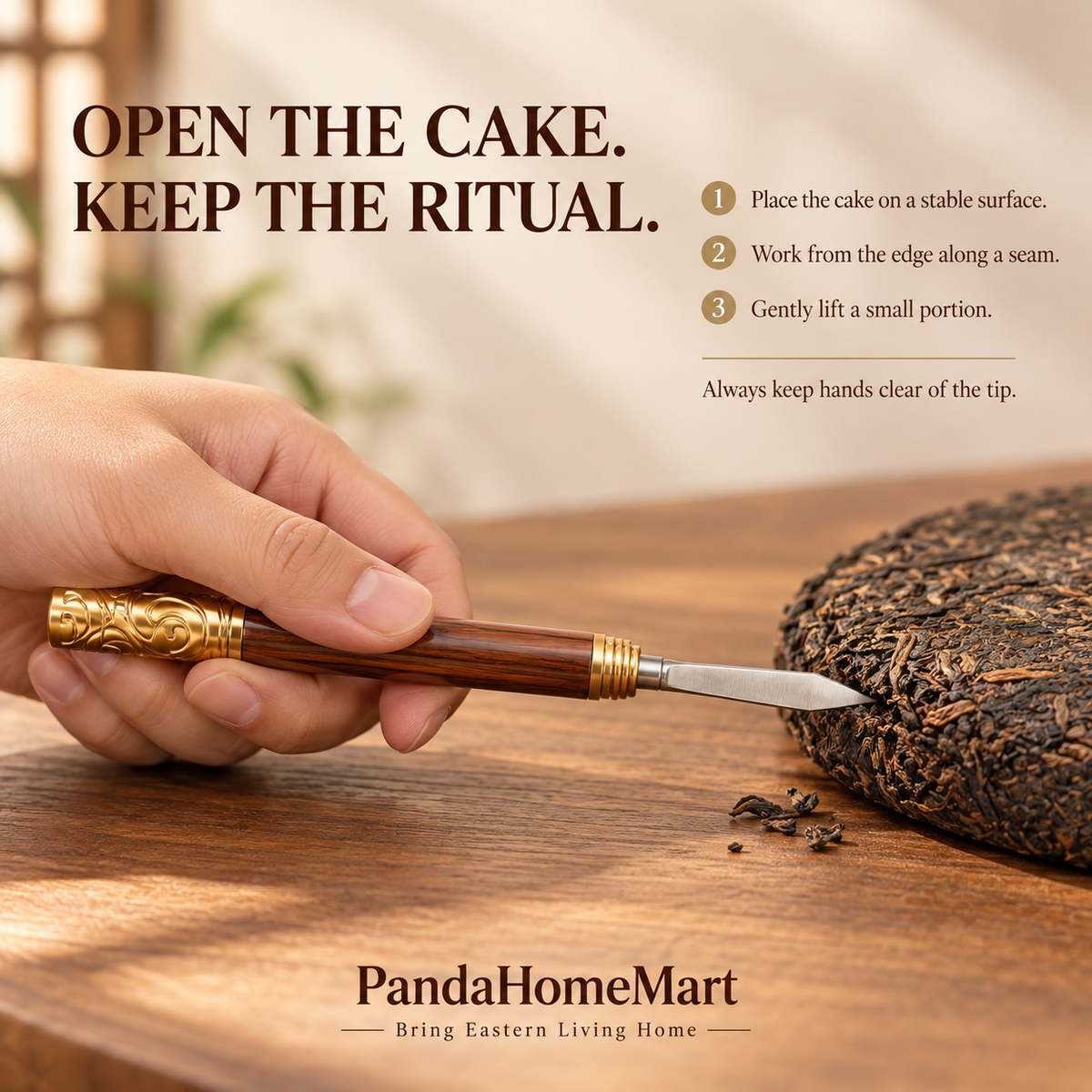 Pu-erh Tea Knife for Separating Compressed Tea Cakes