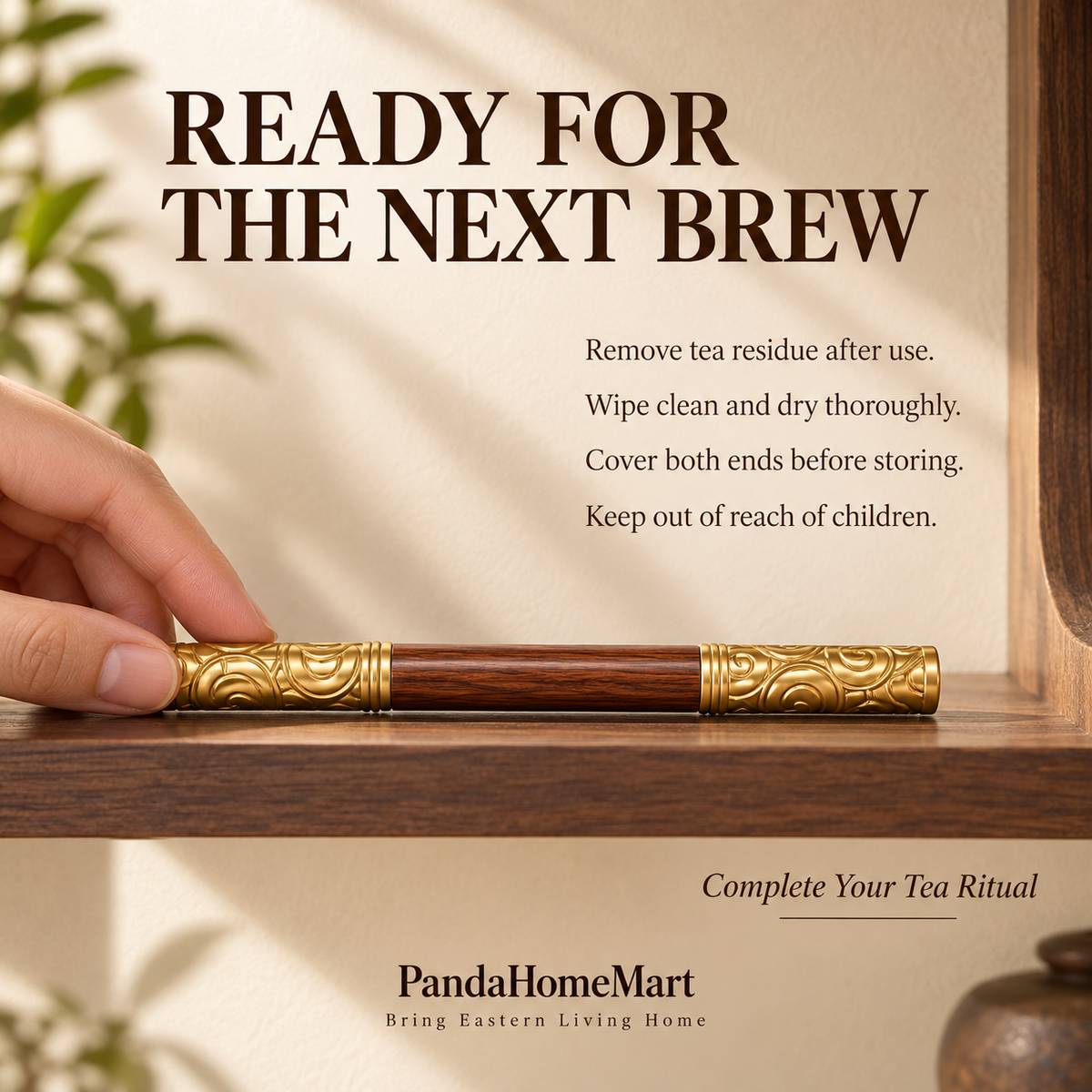 PandaHomeMart Double-Ended Pu-erh Tea Knife for Gongfu Tea