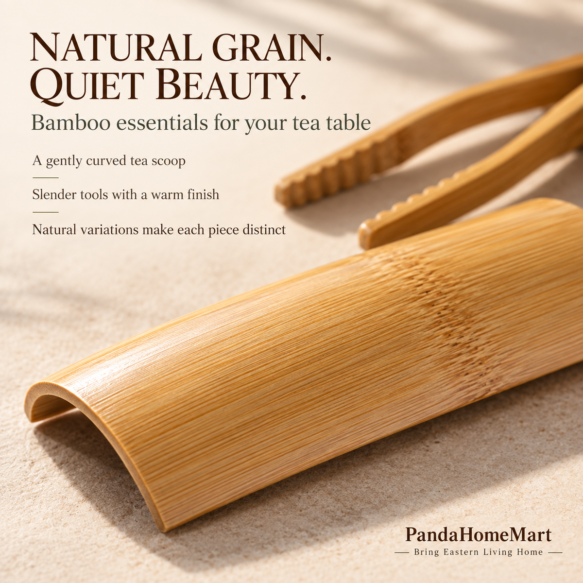 Bamboo Tea Scoop and Paddle for Loose Leaf Gongfu Tea Preparation
