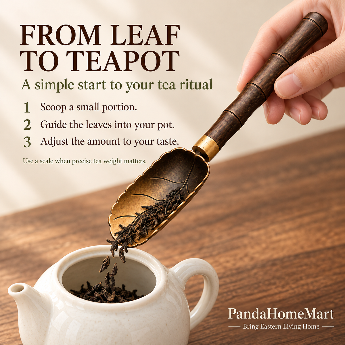 Alloy Tea Scoop for Presenting Chinese Loose Leaf Tea