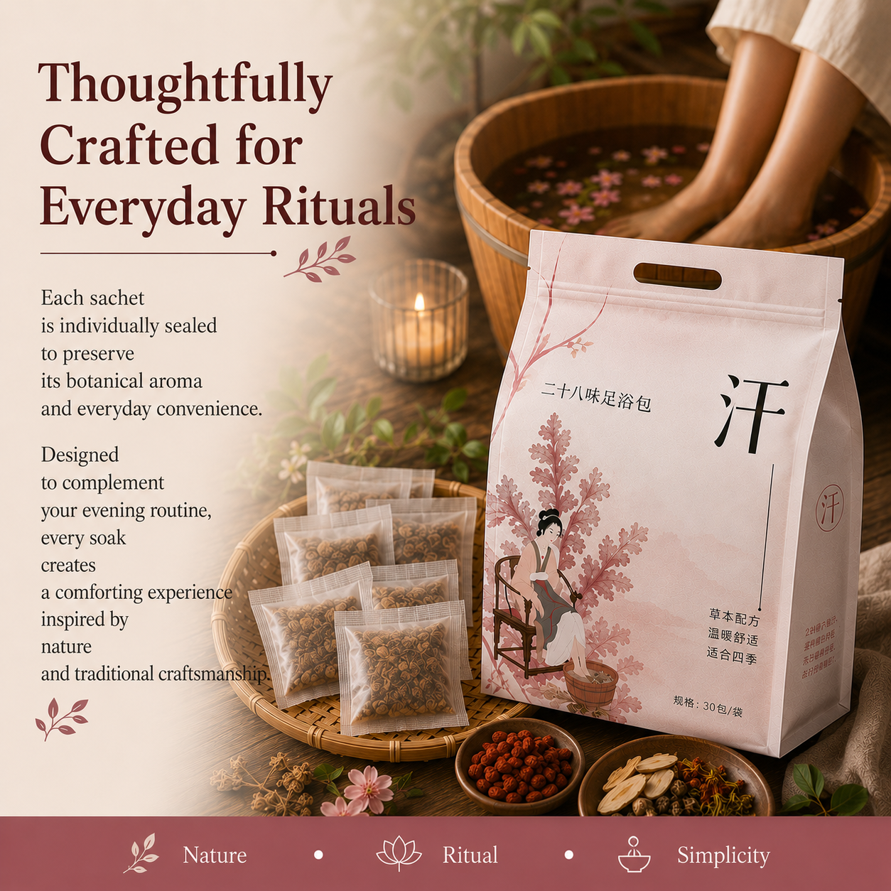 Herbal Foot Soak Bags for Active Recovery