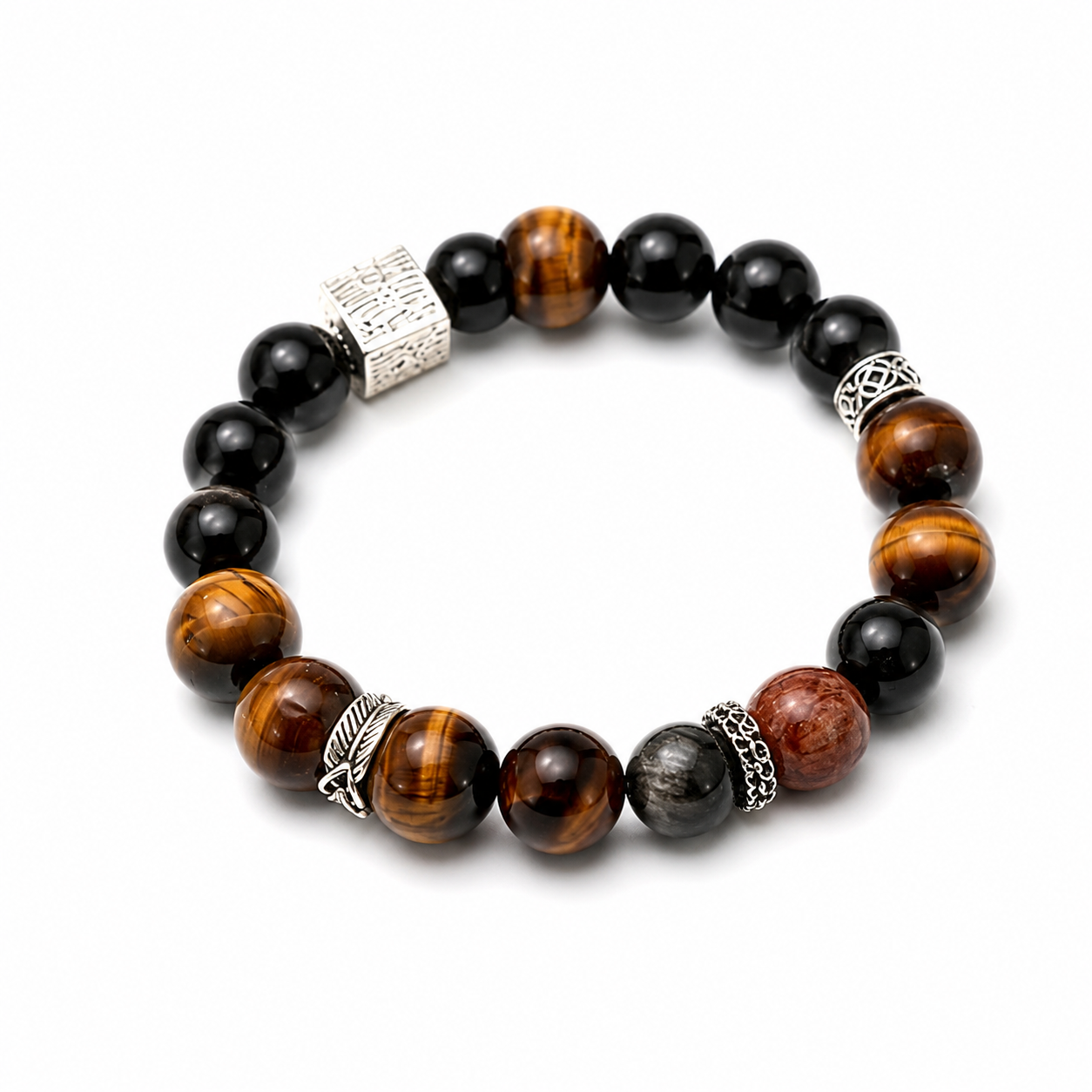 Obsidian & Tiger Eye Bracelet