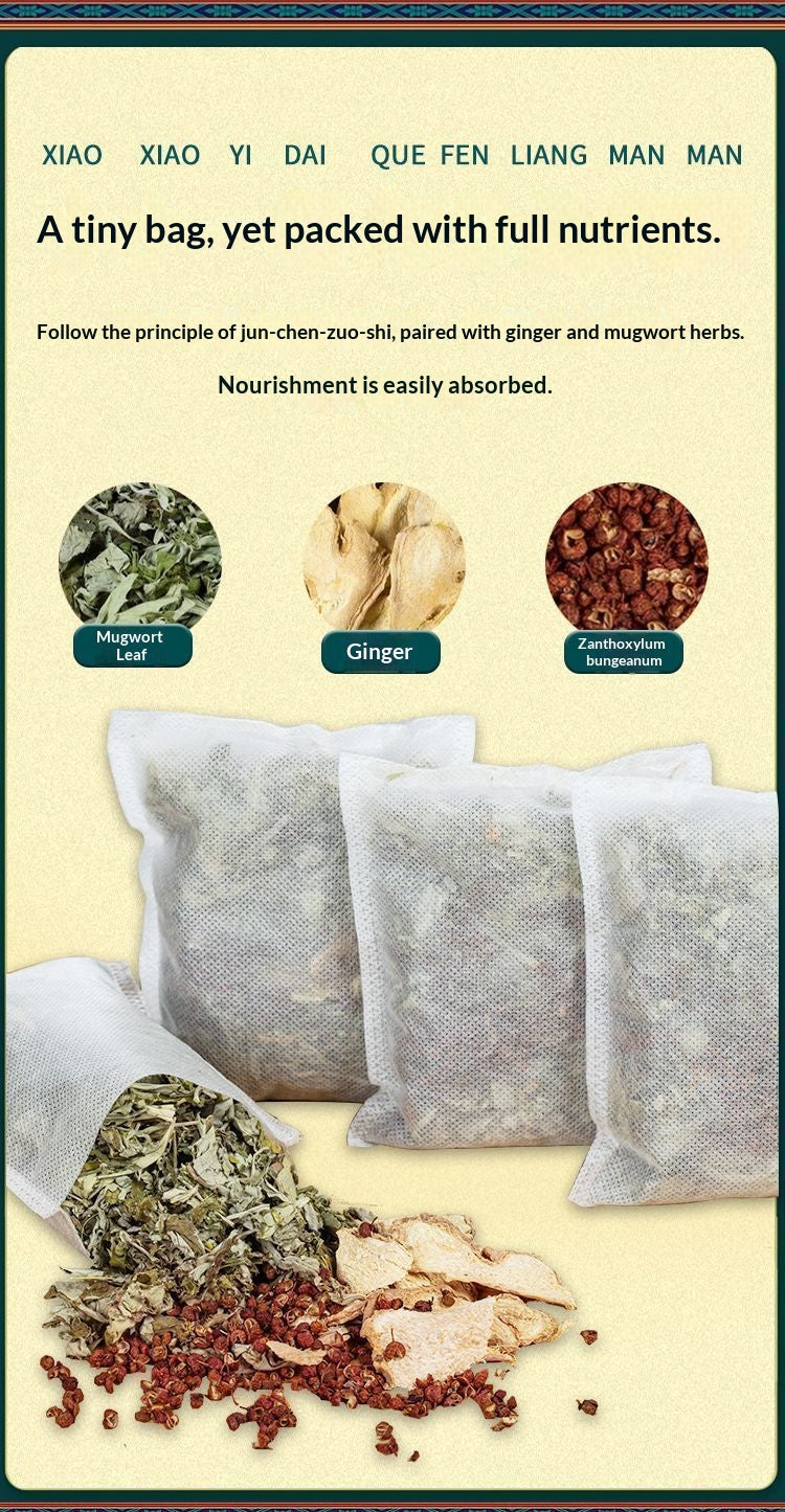 Ginger Mugwort & Sichuan Pepper Herbal Foot Soak Bags – Traditional Chinese Warming Foot Bath for Relaxation & Sleep | Oriental Home Spa Wellness