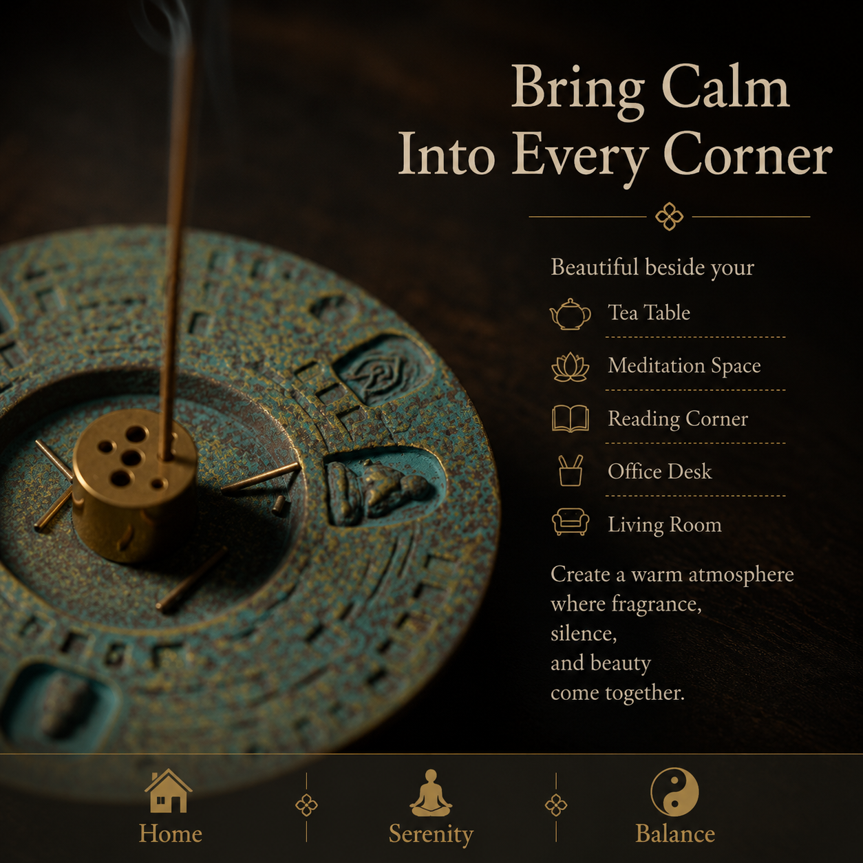Dunhuang Earthen Zen™ Incense &amp; Candle Holder