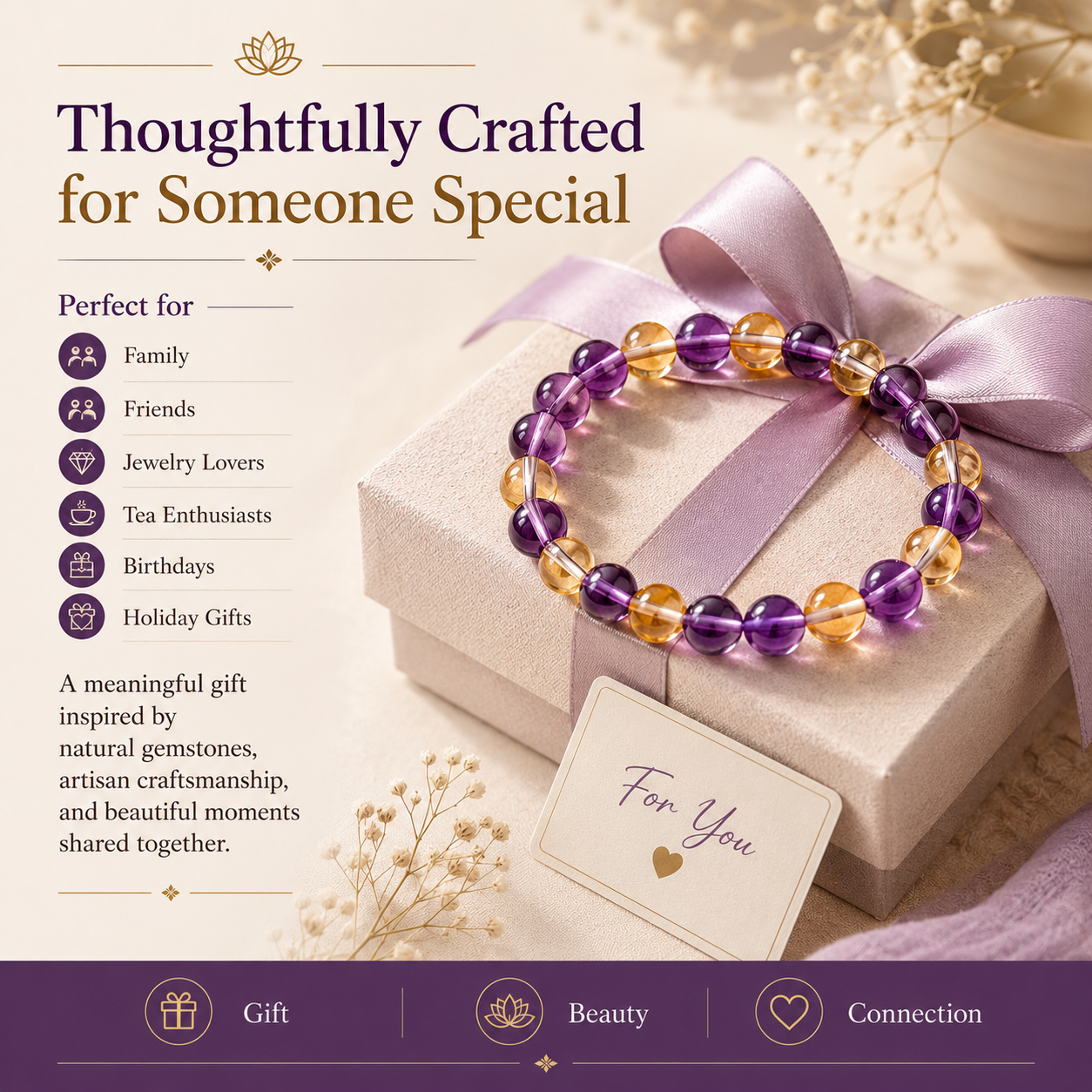 Amethyst & Citrine Harmony Bracelet