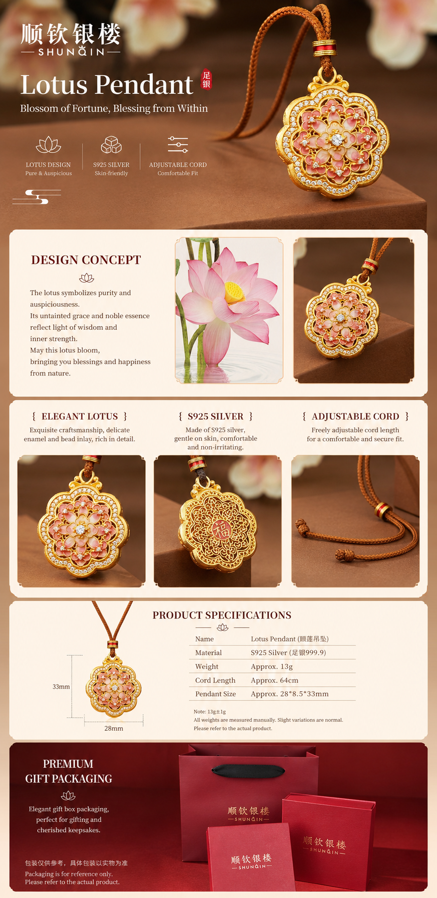 Lotus Serenity™ Necklace | Symbol of Peace, Growth & Mindful Living