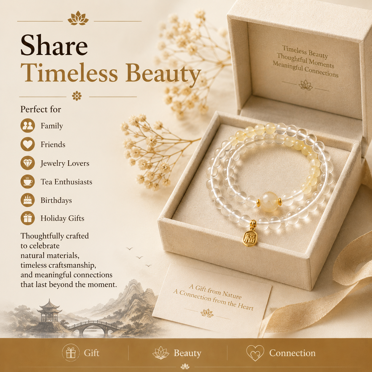 Clear Quartz & Citrine Harmony Bracelet