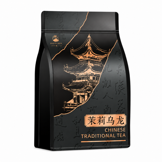 Jasmine Oolong Tea 200 g floral Chinese oolong in black resealable tea pouch