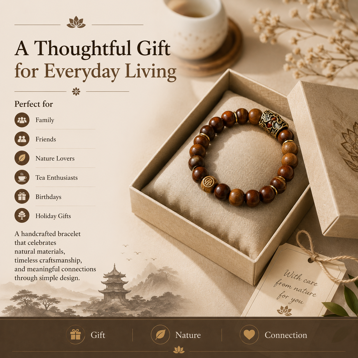 Pixiu Sandalwood Bracelet