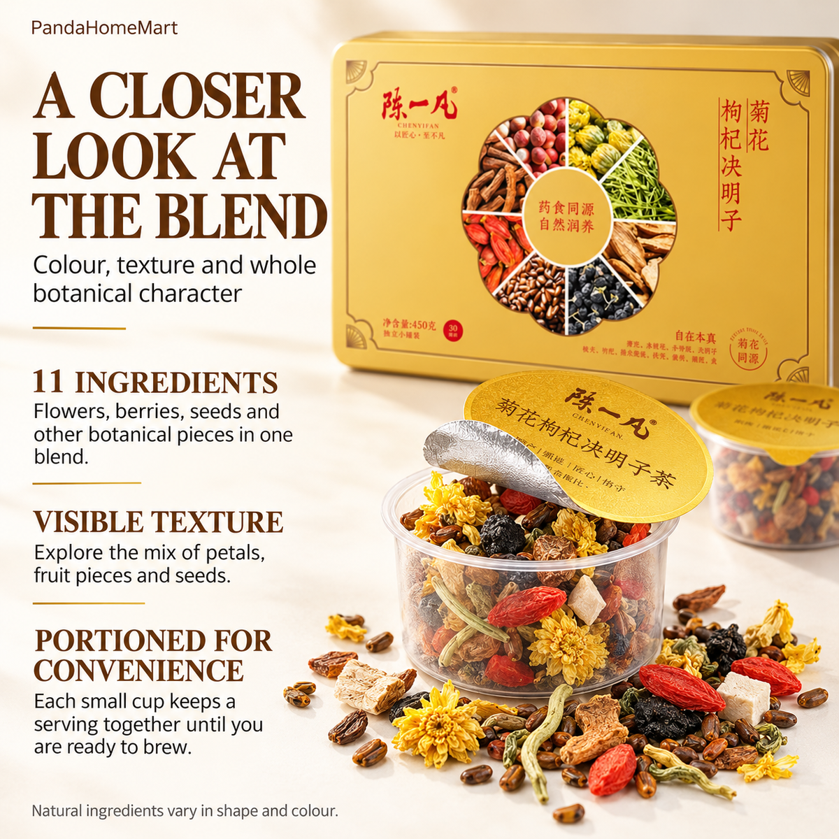 Chrysanthemum, Goji & Cassia Seed Tea Pods™ — 30 Pods