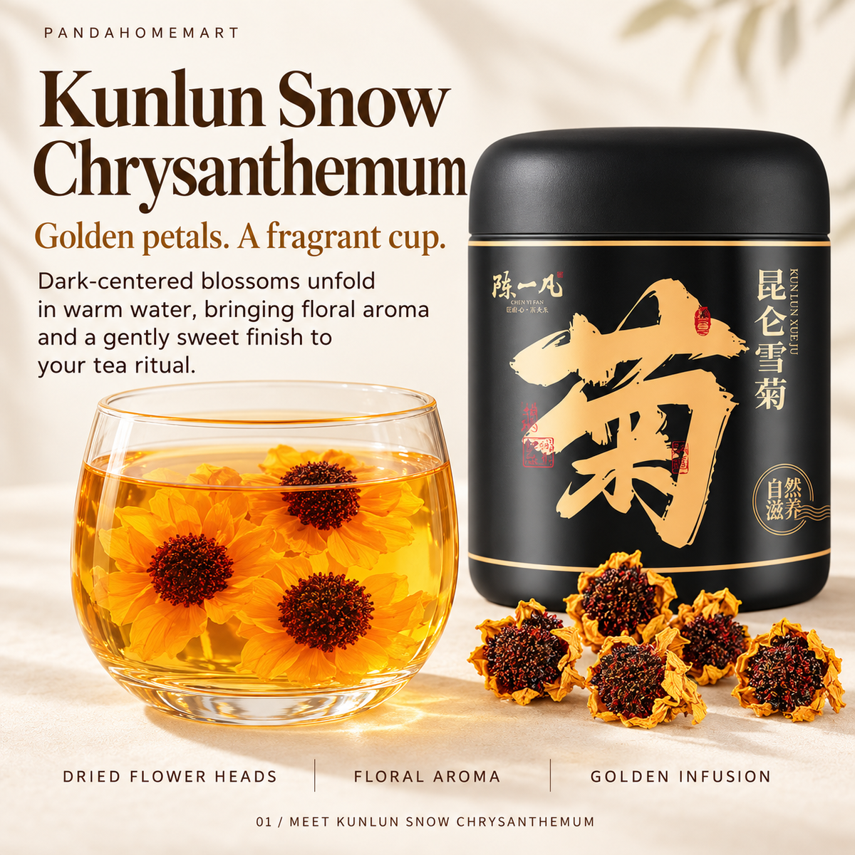 Kunlun Snow Chrysanthemum Tea 45g Whole Dried Flowers