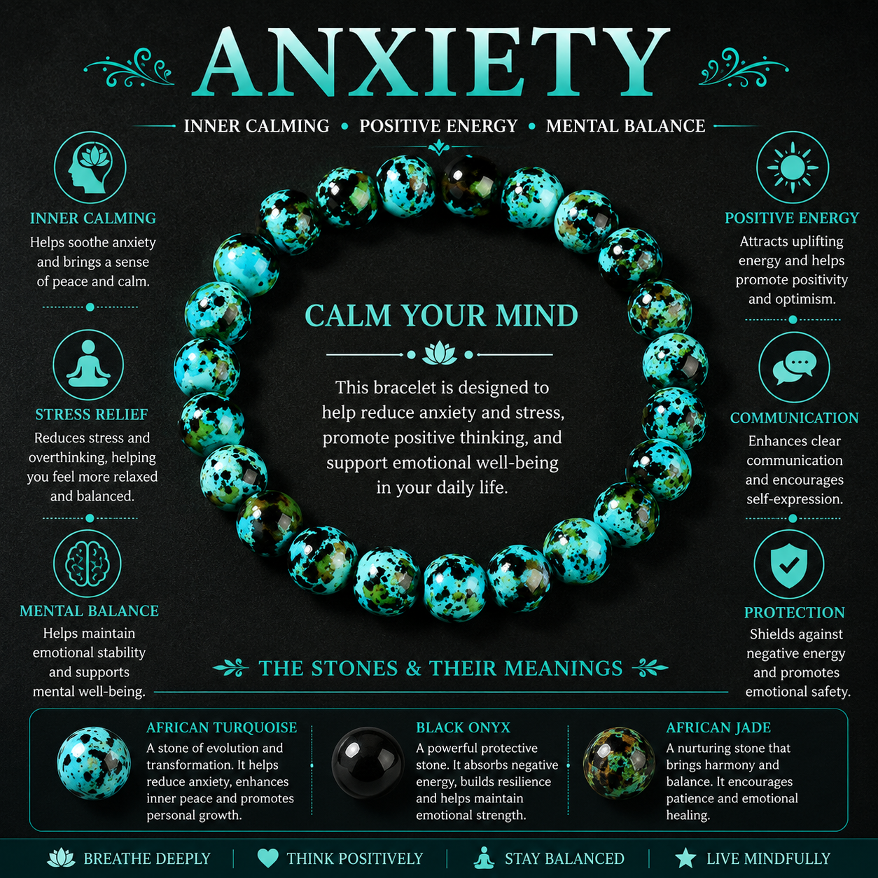 Anxiety Relief Balance Bracelet™ | Calm Mind & Emotional Wellness Jewelry