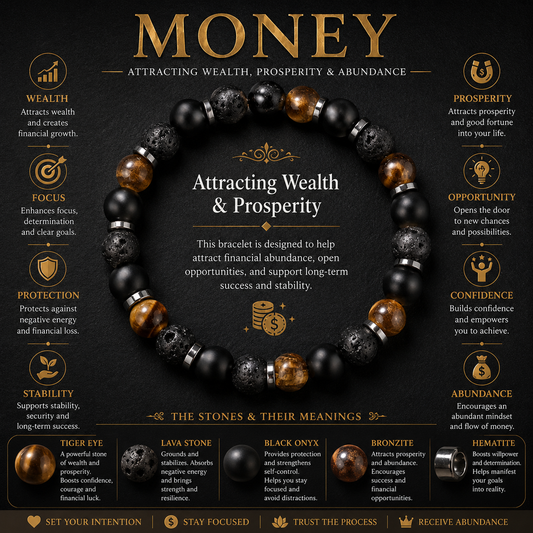 Wealth Attraction Prosperity Bracelet™ | Abundance & Success Crystal Jewelry