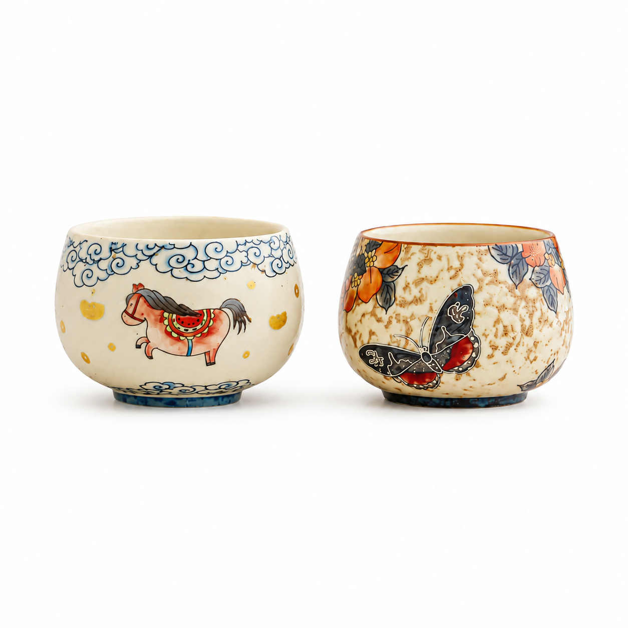 Lucky Fortune Ceramic Tea Cup Gift Set | Traditional Chinese Tea Cups