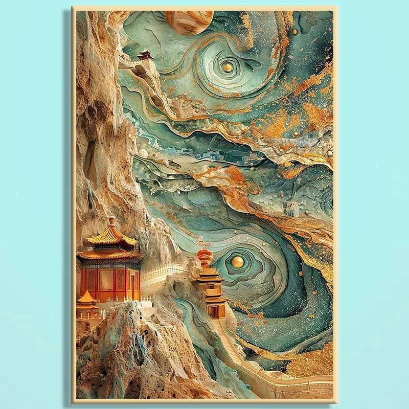 Dream Of Dunhuang Wooden Jigsaw Puzzle – Chinese Fantasy Art Puzzle, Silk Road Inspired Wooden Puzzle, Oriental Wall Decor For Adults