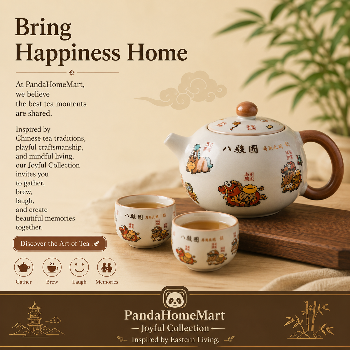 Cartoon Lucky Horse Kung Fu Tea Set™
