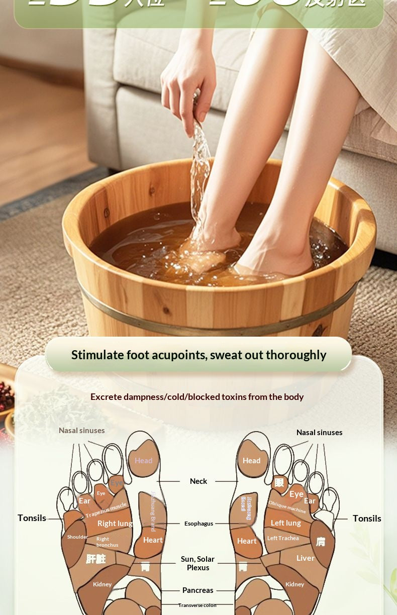 Traditional Chinese Herbal Foot Soak Pack – Oriental Wellness Foot Bath for Sleep, Detox & Relaxation | Mugwort Ginger Spa Soak for Home Self-Care
