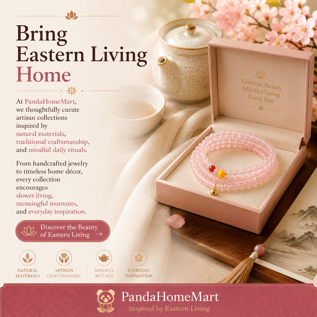 Pink Jade Multi-Wrap Bracelet