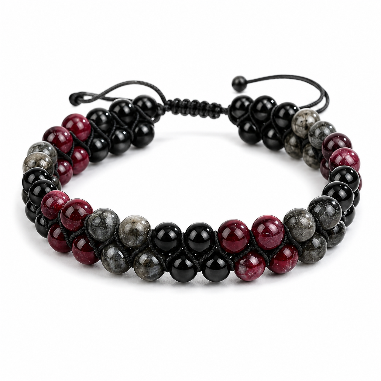 Protection & Grounding Crystal Bracelet™ | Obsidian, Garnet & Labradorite Bracelet