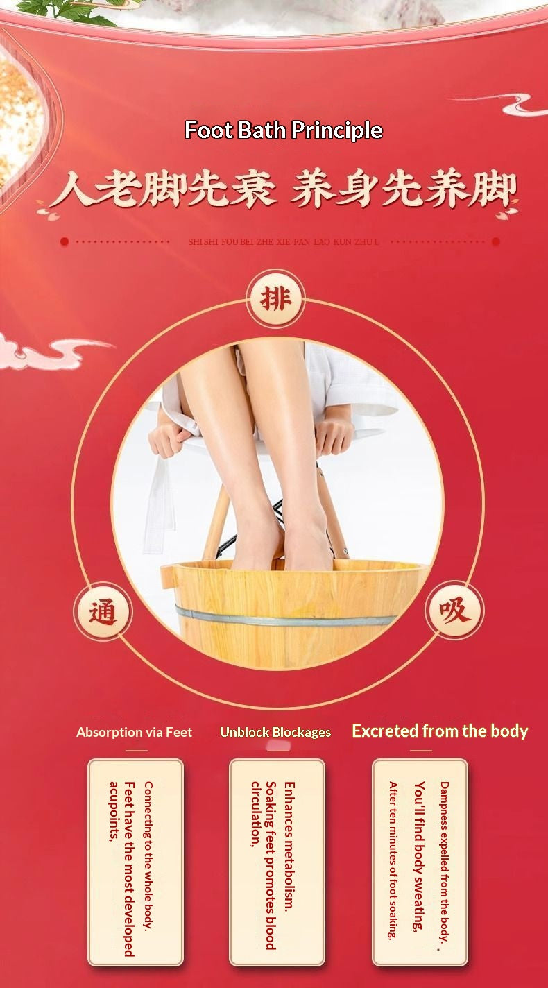 Slimming Herbal Foot Soak Bags – Traditional Chinese Warming Foot Bath for Relaxation, Sleep & Oriental Wellness | Mugwort Ginger Home Spa Ritual