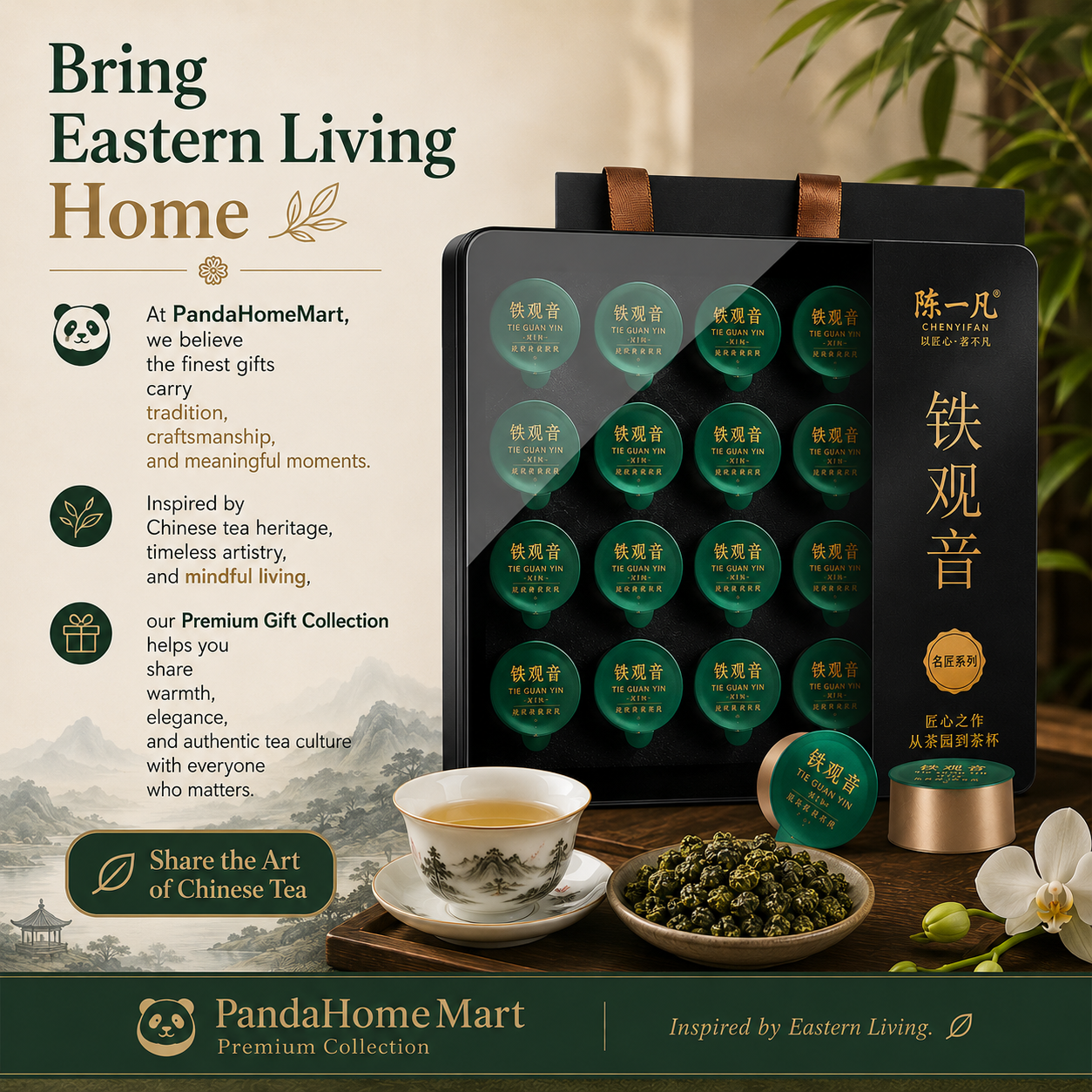Premium Tie Guan Yin Tea Pods Gift Box