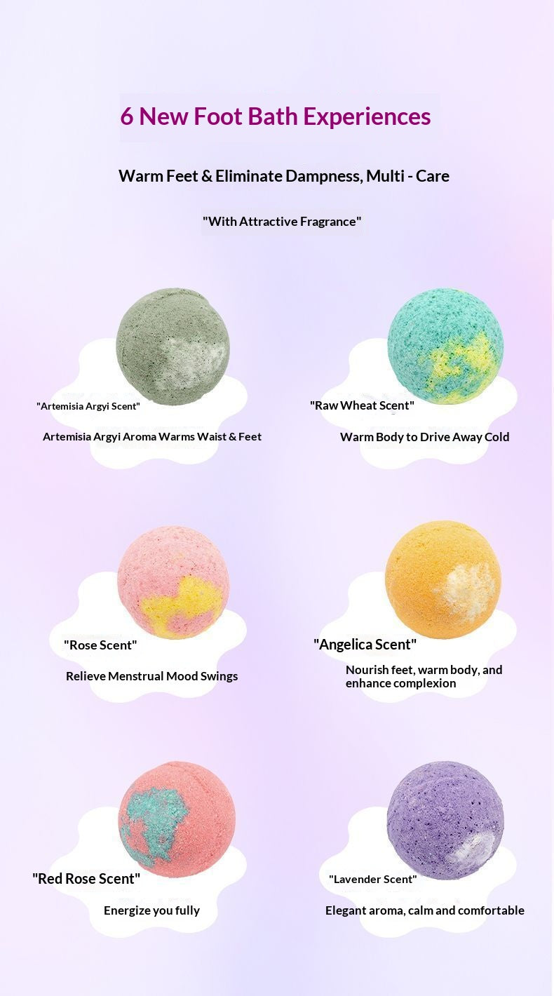 Aromatherapy Foot Soak Balls Gift Set – Relaxing Botanical Foot Bath Bombs for Home Spa & Sleep Wellness | Oriental Self-Care Ritual