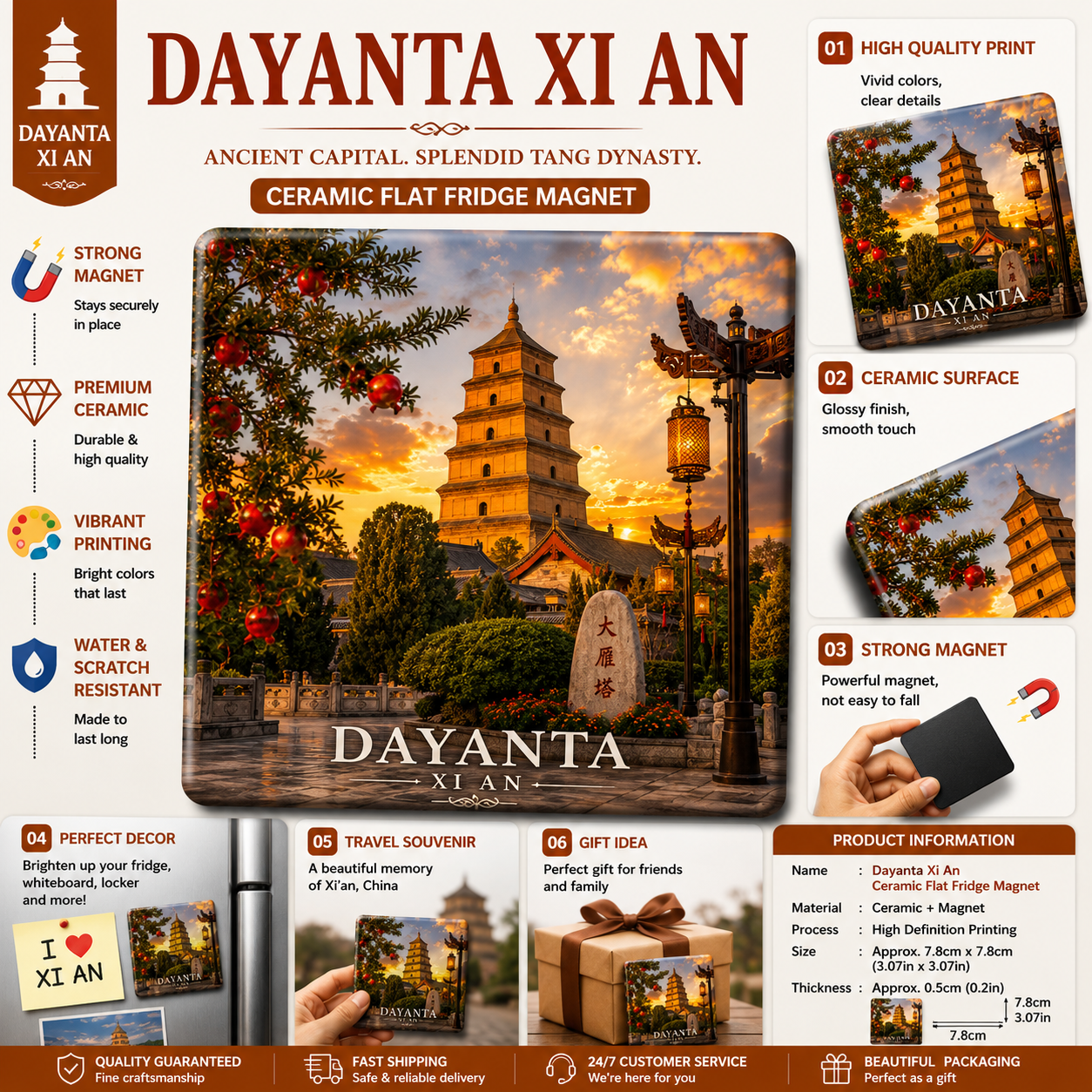 Dayanta Xi’an Ceramic Fridge Magnet