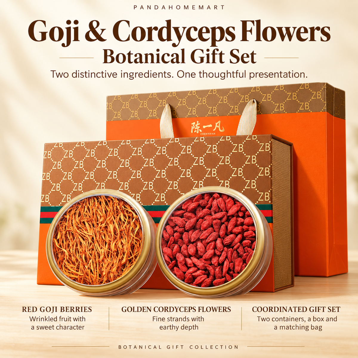 Goji Berry and Cordyceps Flower Botanical Gift Set 100g