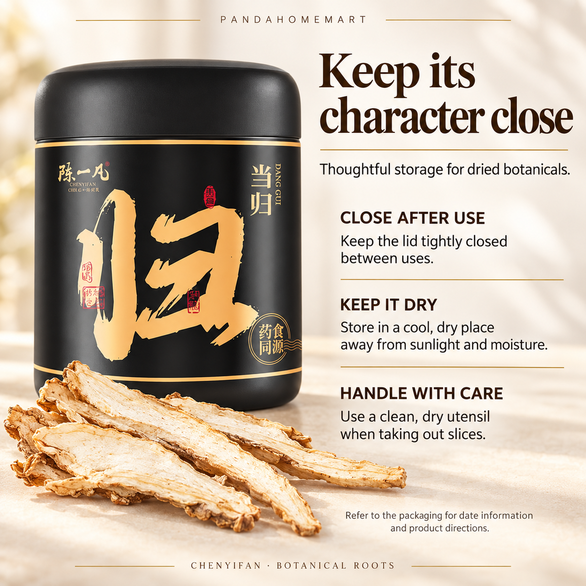 Dang Gui Root Slices for Traditional Chinese Preparations