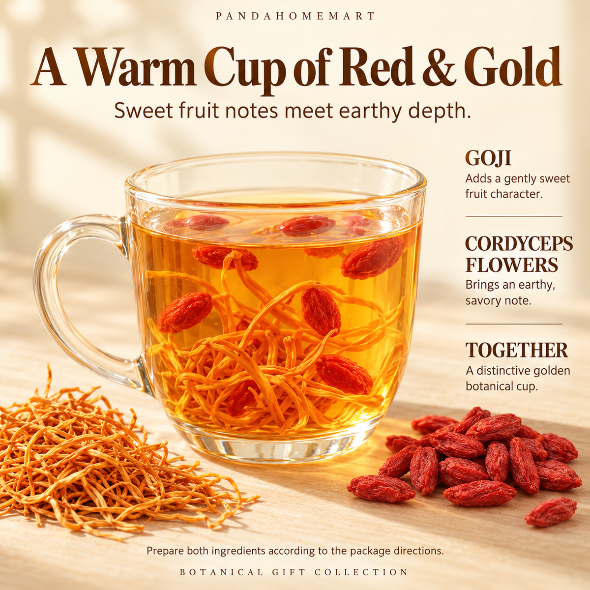 Golden Cordyceps Flowers Chong Cao Hua Dried Ingredient