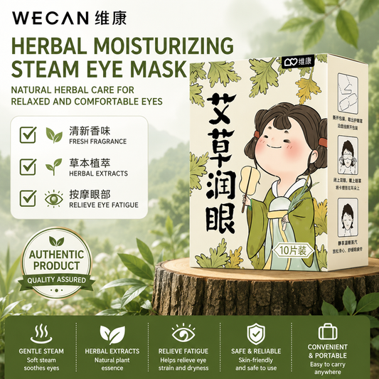 Mugwort Steam Eye Mask – Herbal Self Heating Eye Mask for Sleep, Eye Relaxation, Stress Relief & Digital Eye Fatigue