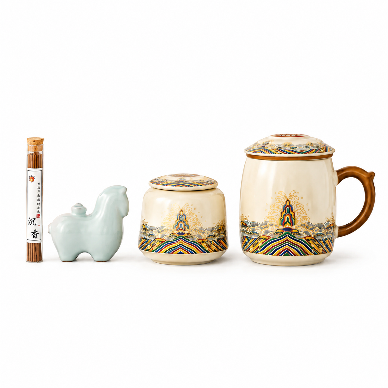 Exquisite Chinese Tea Mug Gift Set™ – Ceramic Tea Cup Collection with Gift Box